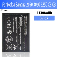 Original 1500mAh BV 6A BV6A BV-6A Battery For Nokia Banana 2060 3060 5250 C5-03 8110 4G Batteries Ba