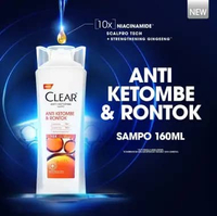 CLEAR Anti Ketombe & Rambut Rontok Sampo Anti Ketombe, ScalpPro Technology Niacinamide [160 mL]