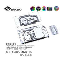 Bykski Water Block use for Palit RTX 3090 GameRock OC /MAXSUN 3090 TURBO JET GPU Card/ Active Backplate Cooling/ Copper Radiator