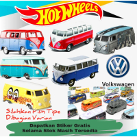 Hot Wheels Premium Volkswagen T1 Panel Bus Car Culture Real Riders Metal Ban Karet Asli