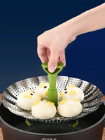 多功能不銹鋼百變蓮花形可伸縮蒸籠電飯煲通用折疊蒸米飯饅頭蒸架