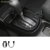 Car Side Edge Film Central Control Gear Box Panel Carbon Fiber Sticker Car Styling For Honda Fit Jazz GK5 3rd 2014-2018
