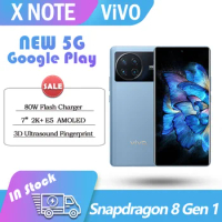 Original ViVO X Note Snapdragon 8 Gen1 5G smartphone 7inch 2K+E5 3D Fingerprint Flagship 80W Flash Charger Google Play 5000mAh