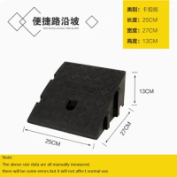 Car Access Ramp Triangle Pad Speed Reducer Durable Threshold for Automobile Motorcycle Heavy Wheelchair Rubber Wheel Ramp Board