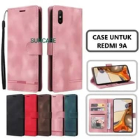 SUNCASE Xiaomi Redmi 9A cover hp model dompet multi fungsi flip case wallet leather SUNCASE RED