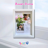 Flower Frame Gift 3D 1 | Foto Frame Bunga custom 3D uk A4 21x30 - Frame gift custom, hadiah ulang ta
