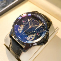 AILANG brand men's watch new hollow double tourbillon automatic mechanical watch men's fashion trend watch