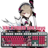108 keys gaming keycap Honkai Impact 3 VALKYRIES Cherry Profile mechanical keyboard