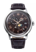 Orient Orient Bambino Sun &amp; Moon Black Leather Analog Automatic Watch For Men OR-RA-AK0804Y10B