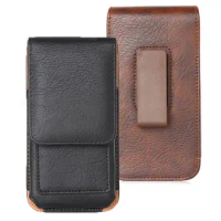 Leather Phone Flip Case For Meizu 20 Infinity 21 Pro Belt Clip Waist Bag For Meizu 21 20 Pro 18s 18X 17 16T 15 Lite Phone Pouch