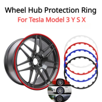 Wheel Hub Protection Ring for Tesla Model 3 Y S X Car Rims Ring Protector Vehicle Wheel Rims Guard Strips 16/17/18/19/20/21inch