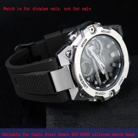 Steel Heart strap For Casio G-shock watch GST-B400-1A silicone convex rubber watchband Men's New Wat