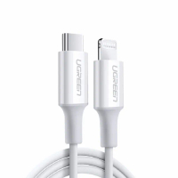 【綠聯】iPhone充電線 Type-C 2.0 MFi認證 3A快充 USB-C 對 Lightning 連接線白色 1.5 公尺