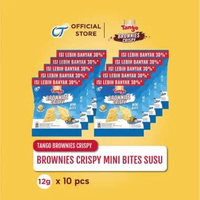 Tango Brownies Crispy Susu [1 Renceng x 10 Pcs] - Snack Grosir Murah Renyah