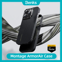 Benks Montage ArmorAir Magnetic Case built with Kevlar® for iPhone 15 Pro Max Apple 14ProMax Protective Case MagSafe Compatible