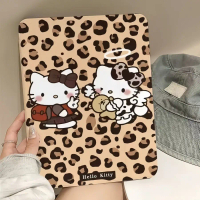 Leopard Hello Kitty Tablet Case for iPad 10/11 Generation/Air7 2026/10.2/10.9