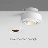 LED Downlights Spotlight embedded Semi-embedded one-beam spotlights anti-glare household ceiling lamp 3°8° small angle