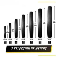 POTENCE Rubberized Weight Plate Barbell Alat Olahraga Angkat Besi 2.5Kg 5Kg 7.5Kg 10Kg 15Kg / Plate 