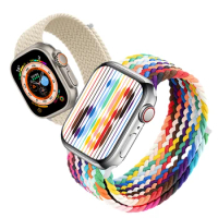 Braided Loop For Apple watch Band 44mm 40mm 45 41mm 38mm 45 mm Elastic Solo bracelet series 8 se 7 3 6 smart watch strap corre