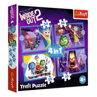 TREFL 4in1 Jigsaw Puzzle - Emotions rule / Inside Out 2 จิ๊กซอว์เด็ก 4 ปี+