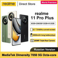 realme 11 Pro Plus 100W SUPERVOOC Charge Dimensity 7050 6.7" 120Hz OLED Curved Vision 200MP OIS SuperZoom Camera NFC Smart Phone