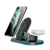 3 in1 Qi Fast Wireless Charger For Apple Watch 5 4 3 2 1 Quick Charging Dock Station For Iphone 8 Pus XS 11 Pro MAX