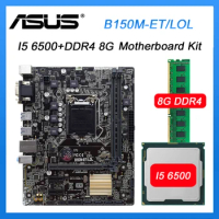 LGA 1151 Motherboard ASUS B150M-ET/LOL Motherboard kit Intel Core I5 6500 cpus+DDR4 DIMM 8G RAM USB3.0 intel B150M ATX used