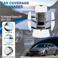 Full Cover Sunshades For Hyundai Elantra Avante i30 Sedan CN7 2021 2022 2023 2024 Window Visor Windshields Shade Car Accessories