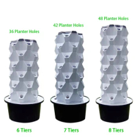 Agriculture Hydroponics Garden Tower 10layers with 60holes System for Family Plant Lettuce Salad Strawberry