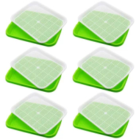 Tray 6-Piece Seed Germination Tray Wheat Grass Cat Grass Seeding Planting Storage Tray Suitable For Garden Home Office