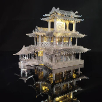 Tianyinge Theater 3D Three-Dimensional Metal Building Puzzle DIY Handmade Puzzle Assembled Model Toy
