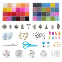 48Slot Glass Seed Loose Beads for DIY Bracelet Necklace Handicraft Making Beads