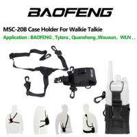 MSC-20B Portable Two Way Radio Nylon Case Compatible With Baofeng Walkie Talkie UV-5R UV-82 UV9R Plus UV-888s UV-K5 Radio Bag