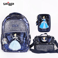 MINISO Smiggle Princess Backpack For Girls Children's Schoolbag Large-capacity Student Backpacks with Lunch Box Pen Box Mochila