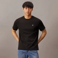 【Calvin Klein】官方旗艦館 CK Monogram 標準版型純棉 T 恤_黑色