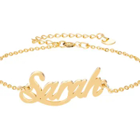 Sarah Name Bracelet Women Girl Jewelry Stainless Steel Gold Plated Nameplate Pendant Femme Mother Girlfriend Best Gift