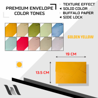 PREMIUM ENVELOPE COLOR - AMPLOP ANGPAU TEBAL WARNA 2 - BUFFALO PAPER - PUTIH HITAM BIRU MERAH HIJAU 