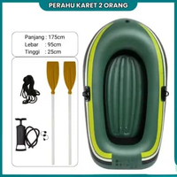 YUCALO Perahu Karet Kapasitas 2 Orang / Perahu Mancing Dayung PVC Kuat Anti Bocor Free Pompa