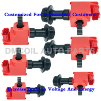 6 PCS RED IGNITION COIL FOR IGNITION COIL FOR NISSAN SKYLINE GTR Coupe STAGEA GLORIA XI CEFIRO 2.5L 1990-2004 22433-AA100