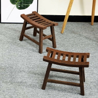 鷄翅木闆凳彎凳舒適榫卯工藝原木無漆實木矮凳換鞋凳傢用小木凳