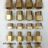 10PCS Various pressure gauge connectors, conversion connectors, copper inner and outer wire connectors M20 * 1.5 1/2 1/4 3/8 1/8