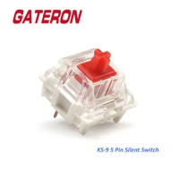 GATERON KS-9 Silent Switch Linear 3 Pin 5 Pin Tactile Yellow Red Brown RGB SMD DIY Hotswap 35pc per pack for Mechanical Keyboard