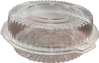 自扣式圓形蔬果盒(50入)L6 V5 OPS透明食品盒塑膠透明盒(伊凡卡百貨)