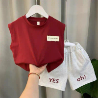 [48 giờ đến]Bộ Quần Áo Ba Lỗ bé trai chất cotton mềm mịn, mát, họa tiết Yes Oh siêu xinh, ---MÃ YES 