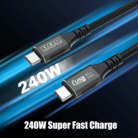 USB4.0 40Gbps Type C to C Cable PD3.1 240W Fast Charging Cable 8K@60Hz for PS5 Nintendo Switch Galaxy S22 MacBook Pro