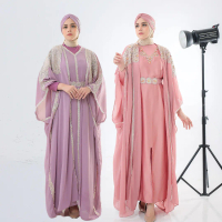 Elkaftan - Dress gamis lebaran bahan ceruty armani premium KAFTAN SAFA MARWAH Series Mewah Nyaman Si