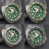 Silver SKX6105 Turtle Case Seiko Watch SKX6309 Abalone Mechanical Wristwatch For NH35 NH36 Movement Bezel Insert Sapphire Glass