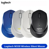 Logitech M330 Wireless Mouse Silent with 2.4GHz USB 1000DPI Optical For Office Home Using PC/Laptop Mouse Gamer