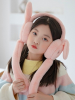 熱賣預購－可愛時尚兒童用品10 毛絨兔子耳罩保暖耳朵 （耳朵會動款）