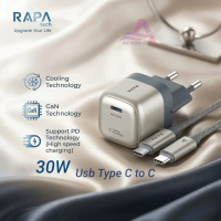 RAPATech Charger 30W GaN USB Type C to C PD Super Fast Charging Cooling Technology Premium Quality 3